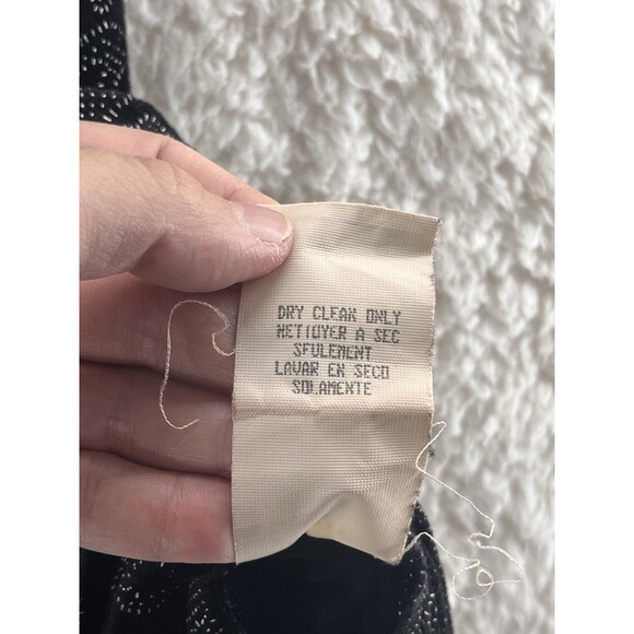 Vintage Black Dress Size 14 Maxi Sleeveless Whimsigoth Elegant Velvet Mock Neck - Picture 10 of 12